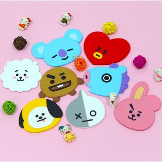 Gương tròn tiện dụng BT21 BTS đủ các thành viên