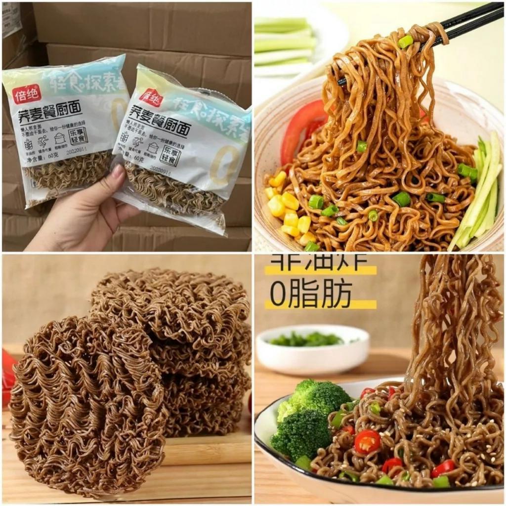 Mì kiều mạch SOBA không chiên không nóng ăn liền gói 75g tiện lợi ,