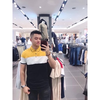 ÁO POLO NAM PHỐI VÀNG
