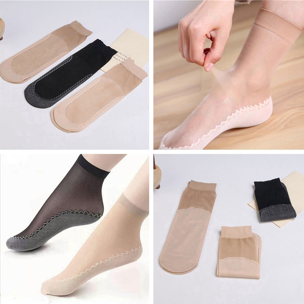 Vớ Trong Suốt Thoáng Khí Chống Trượt Cho Nữ