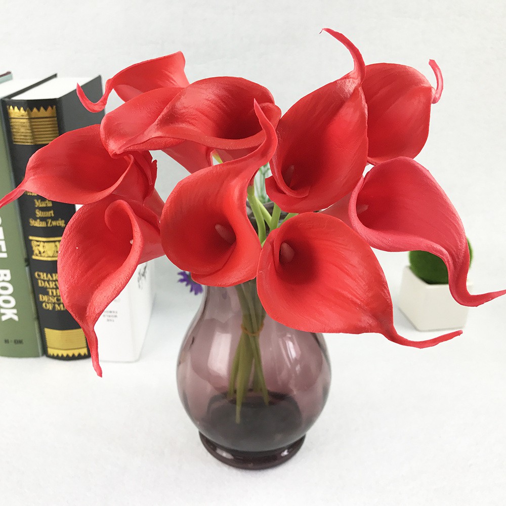 HOA RUM CALLA LILY Gốc Nam Phi - Hoa Giả PU Cao Cấp, Decor trang trí nhà cửa đẹp, phòng ốc siêu xinh