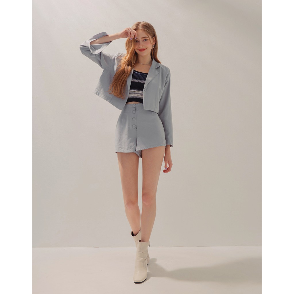 [Mã FAMALLT5 giảm 15% đơn 150k] Áo blazer dáng ngắn một nút nữ Air Space 2110126002 | BigBuy360 - bigbuy360.vn