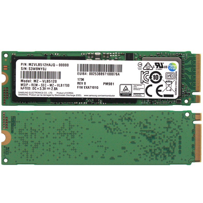 Ổ cứng SSD M2 PCIe 512GB Samsung PM981 NVMe 2280 Chính Hãng