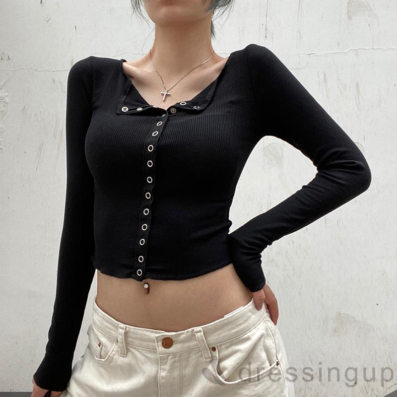 Áo Nữ Tay Dài Phối Nút Độc Đáo | BigBuy360 - bigbuy360.vn