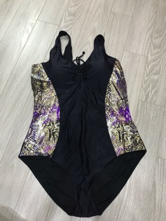 Monokini đen viền tím big size 75-85kg
