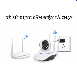 Camera WIFI IP 3 Râu Full HD 1080P Siêu nét 2017