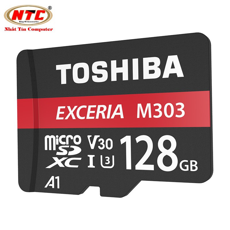 Thẻ nhớ MicroSDXC Toshiba Exceria M303 128GB UHS-I U3 4K V30 A1 R98MB/s W65MB/s (Đen)