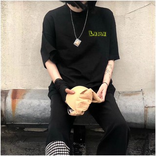 Áo thun LIME basic tee unisex tay lỡ nam nữ 2 màu trắng đen chất đẹp form rộng - áo phông nam nữ đơn giản streetwear