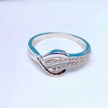 Nhẫn bạc nữ nhẫn sóng đôi đơn giản bạc ta