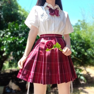 [Sẵn] [Chính hãng] [Thủy Thanh Dã] Chân váy đồng phục Seifuku/JK - Sakura Red High School