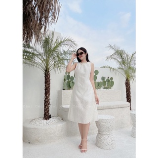 Đầm Midi cổ bèo hở lưng, Céci Store