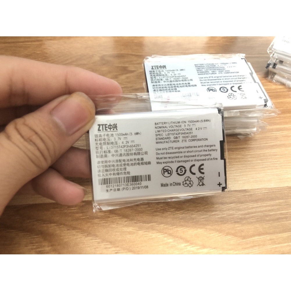 (PIN RỜI CHÍNH HÃNG ZTE)  Pin Thay Thế Dùng Cho Bộ Phát Wifi ZTE MF65,R205,R206,R207,R208,R209 Siêu Bền -Pin Chuẩn