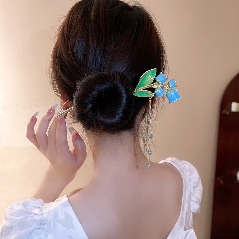 Trâm Cài Tóc Hình Hoa Đính Ngọc Trai Thời Trang Thanh Lịch Chất Lượng Cao Cho Nữ