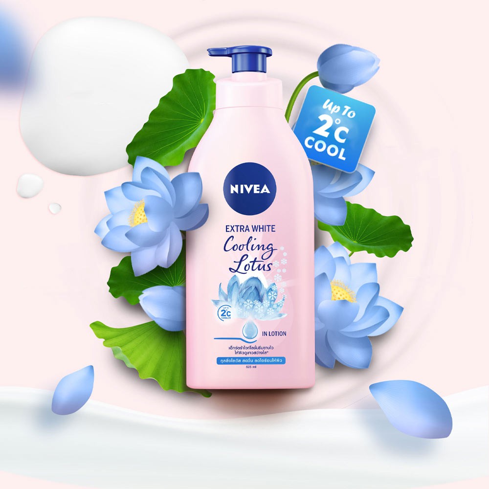 Sữa Dưỡng Thể Nivea Cooling Lotus Dưỡng Sáng Dịu Mát