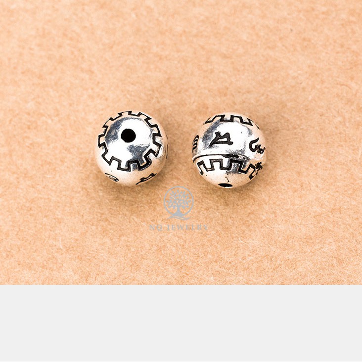 Charm xỏ ngang họa tiết chú lục tự - Charm xỏ ngang lục tự NQ Jewelry