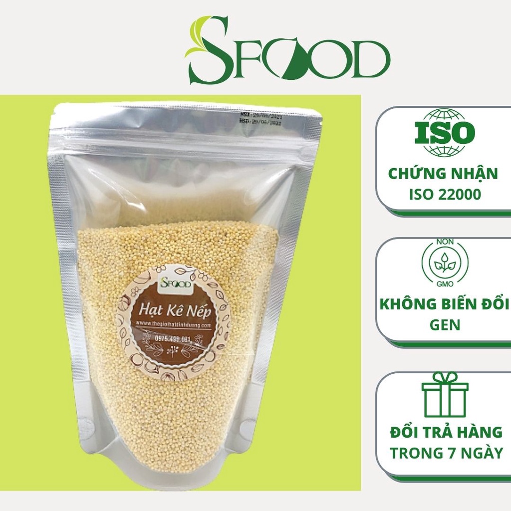 Hạt kê nếp vàng Nghệ An SFOOD 500gram