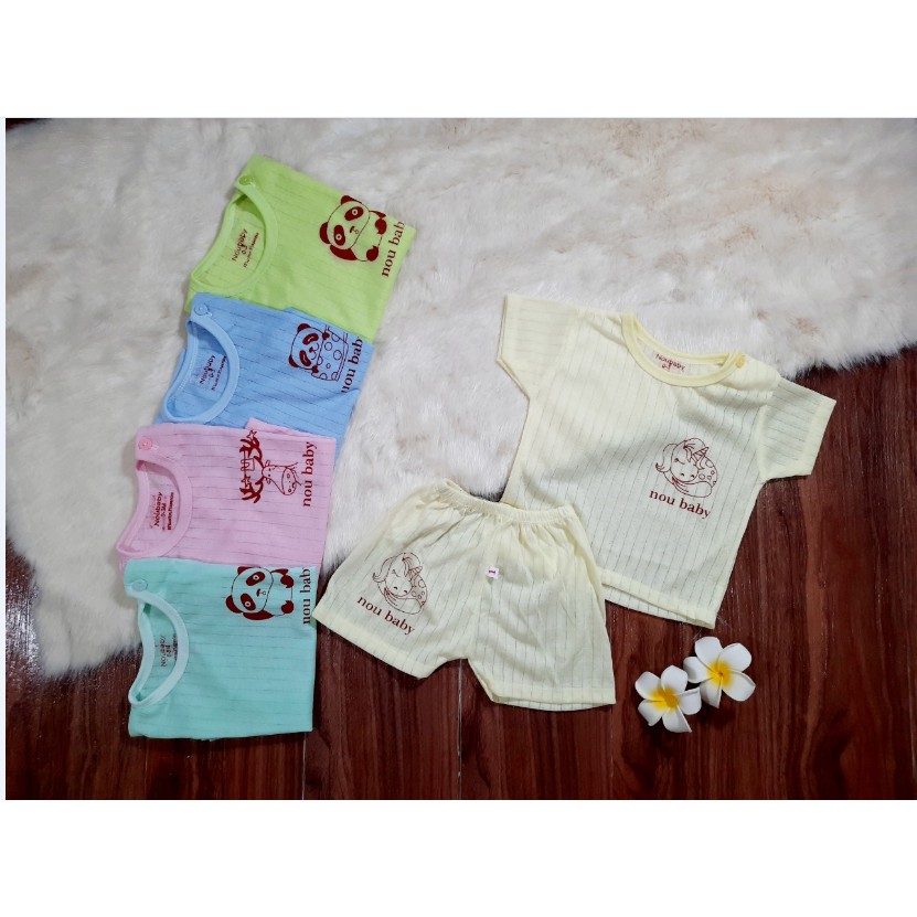 Combo 5 bộ quần áo cotton giấy  cho bé mặc hè cực chuẩn