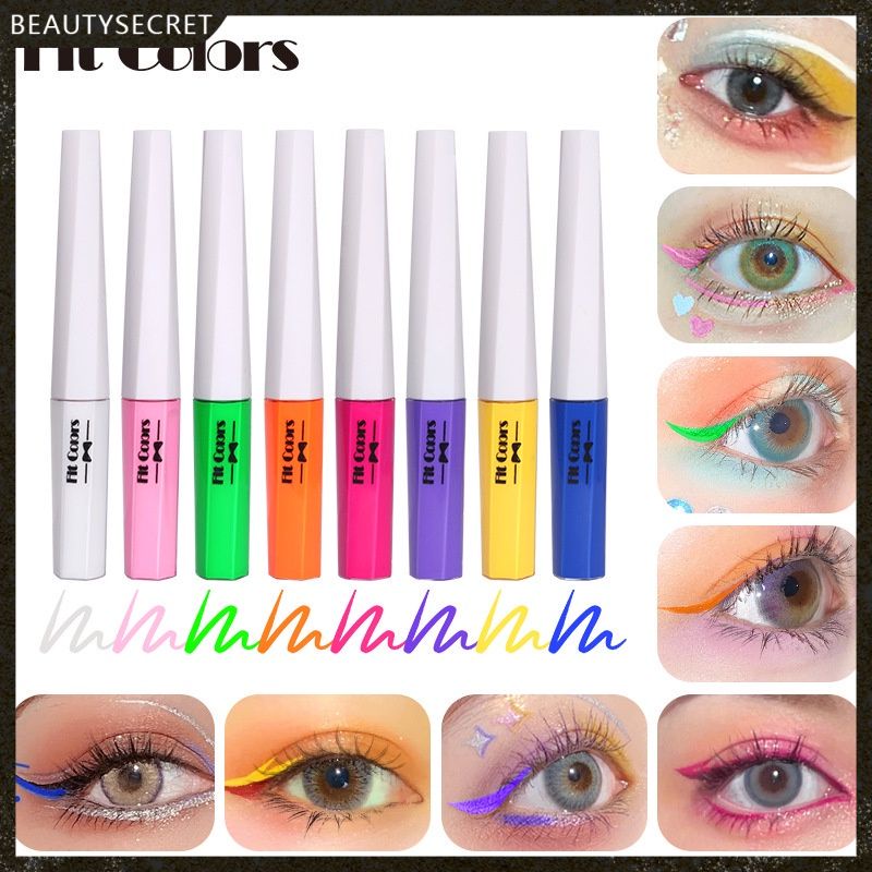 (Hàng Mới Về) Bút Kẻ Mắt Màu Sắc Cầu Vồng Dạng Lỏng Nhanh Khô Chống Thấm Nước