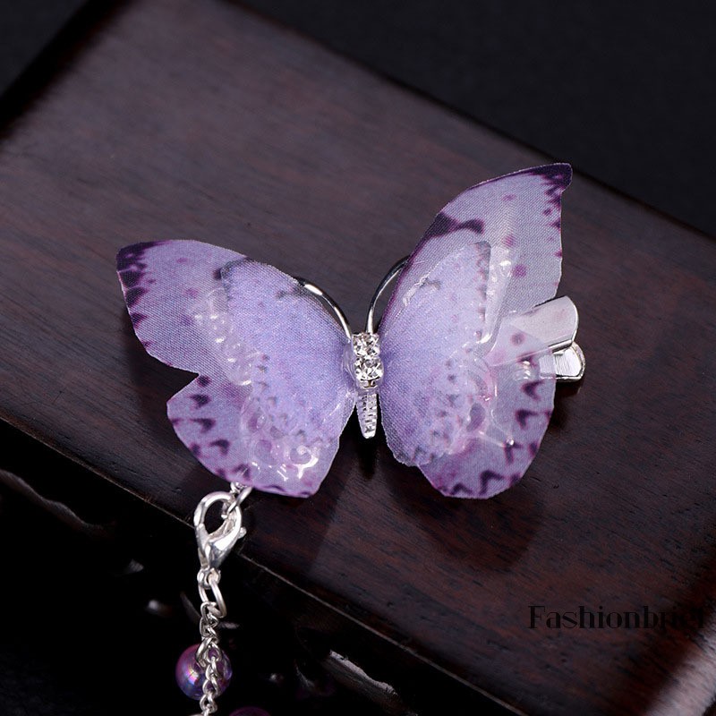 Kẹp tóc họa tiết bướm phong cách Trung Hoa