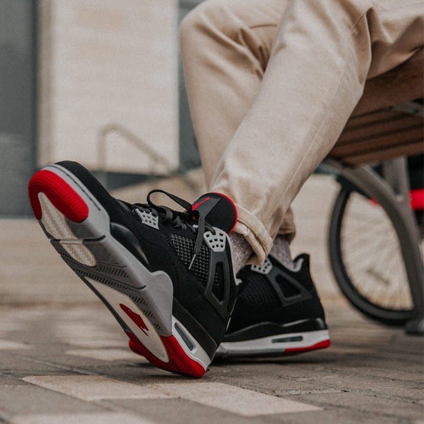 Giày sneaker | Giày bóng rổ - Jordan 4 Bred ( đen đỏ ) - bản 1:1