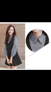 Đầm caro phối giả yếm