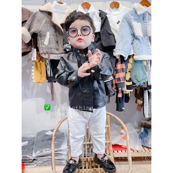 Áo khoác da hottrend cho bé 10-22kg