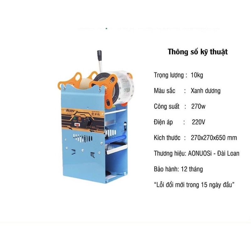 Máy dập cốc bằng tay, máy dập nắp ly trà sữa - Bảo hành 12 tháng