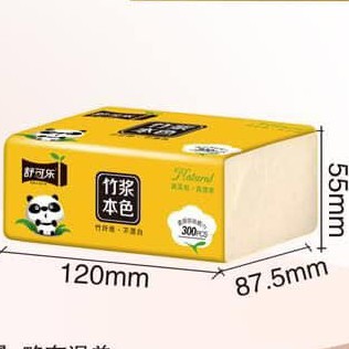 THÙNG 30 GÓI GIẤY GẤU TRÚC NATURAL THÙNG TO [1 GÓI 300 TỜ]