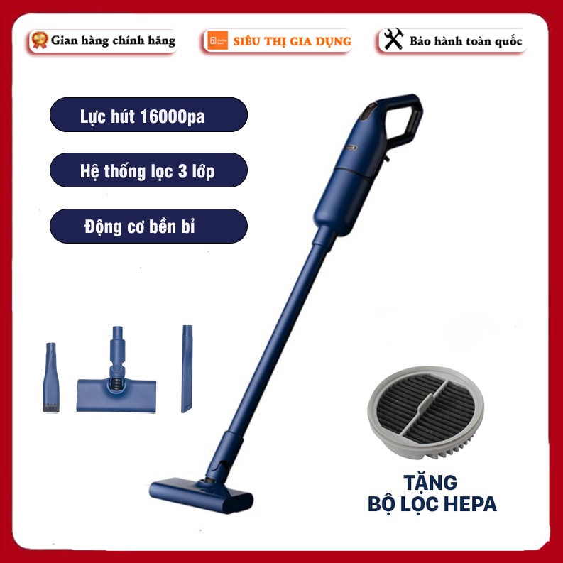 Máy hút bụi đa chức năng Deerma DX1000 Lực Hút 16000Pa 600W Hệ thống lọc 3 lớp -CÓ SẴN, GIAO HỎA TỐC