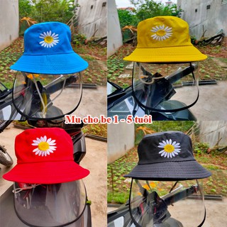 Nón/ mũ chống dịch, ngăn nước bọt, chống bụi, chống nắng cho bé 1-5 tuổi