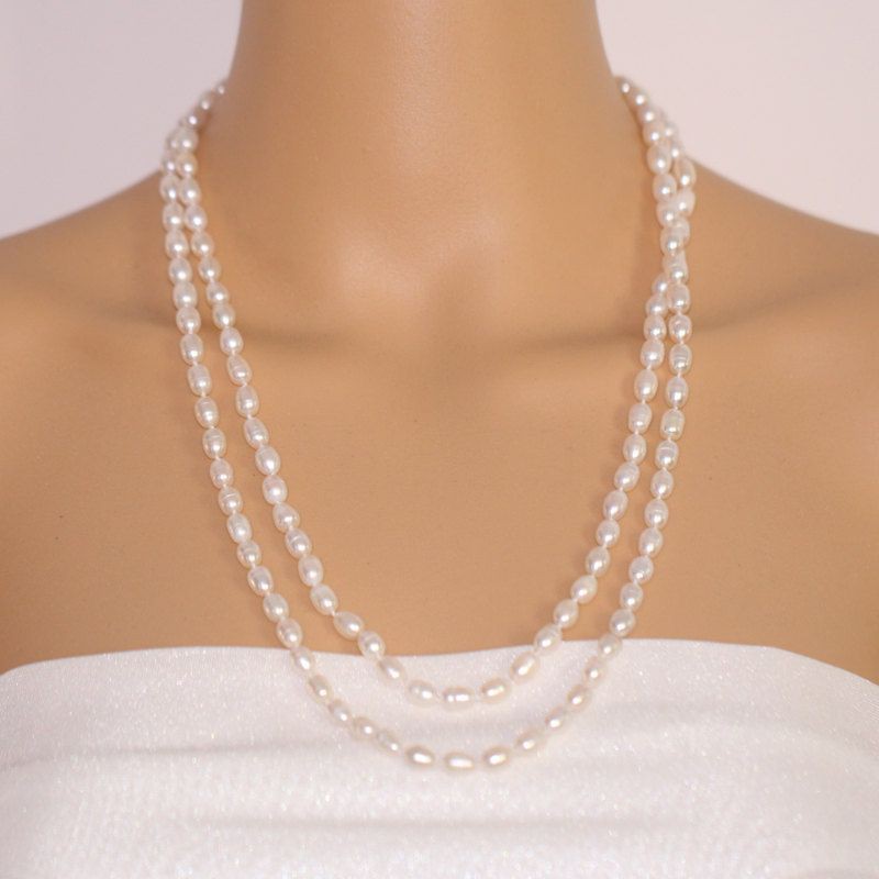 Chuỗi ngọc trai nhân tạo cổ điển dài 120cm