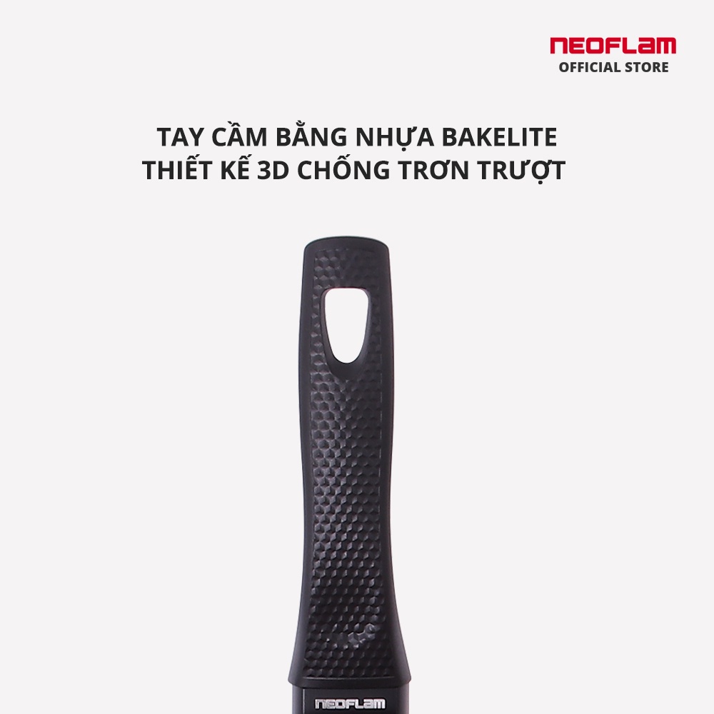 [Mã BMBAU300 giảm 10% đơn 499K] Quánh de Chef Neoflam size 18cm, nồi tráng gốm, nấu cháo, an toàn EKDCS18