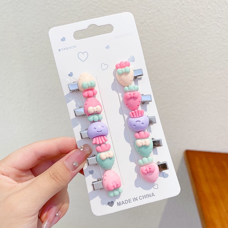 Kẹp Tóc Kiểu Hàn Quốc Cỡ Nhỏ Thiết Kế Dễ Thương Cho Bé