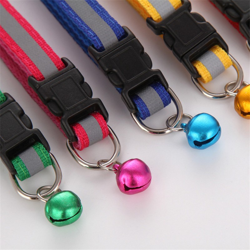 Vòng Cổ Phản Quang Có Chuông An Toàn Cho Thú Cưng 19-32cm