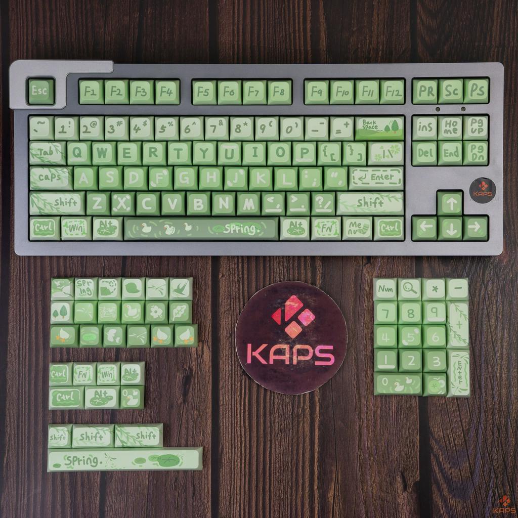 Keycap Spring Outing nhựa PBT profile XDA in dyesub 133 nút cho bàn phím cơ layout 108/104/98/87/84/75/68/64/61