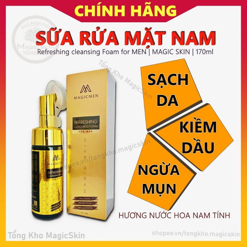 Sữa rửa mặt NAM Magic Skin - Refreshing Cleansing Foam for MEN Sạch