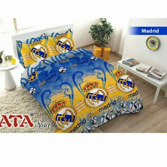 Ga Trải Giường Vải Lanh In Chữ Fata 180x200 / Queen 160x200 Mu, Barca, Madridreal