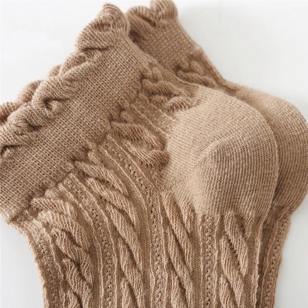 Đôi Vớ Cotton Ngắn Mềm Mại Thoáng Khí Thoải Mái Phong Cách Hàn Quốc Cho Nữ