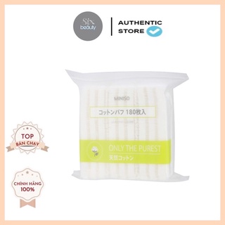bông tẩy trang miniso nhật 180 miếng