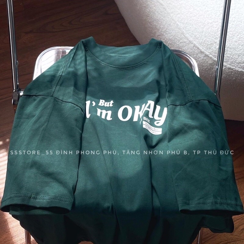 Áo thun tay lỡ nam nữ unisex form rộng I'm Ok ullzang vải cotton mịn giá rẻ mặc đơn đôi nhóm