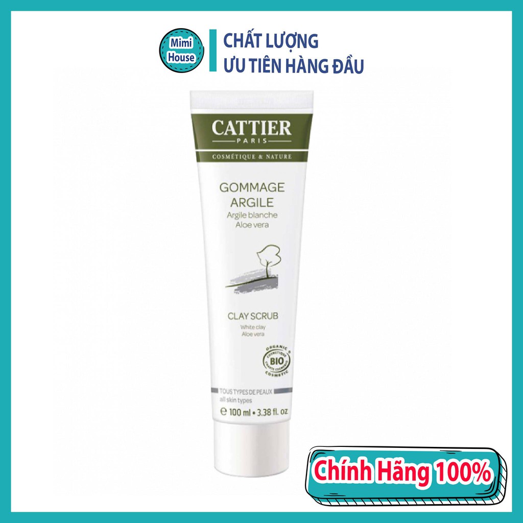 Tẩy Da Chết Cattier Clay Scrub 100ml Nội Địa Pháp