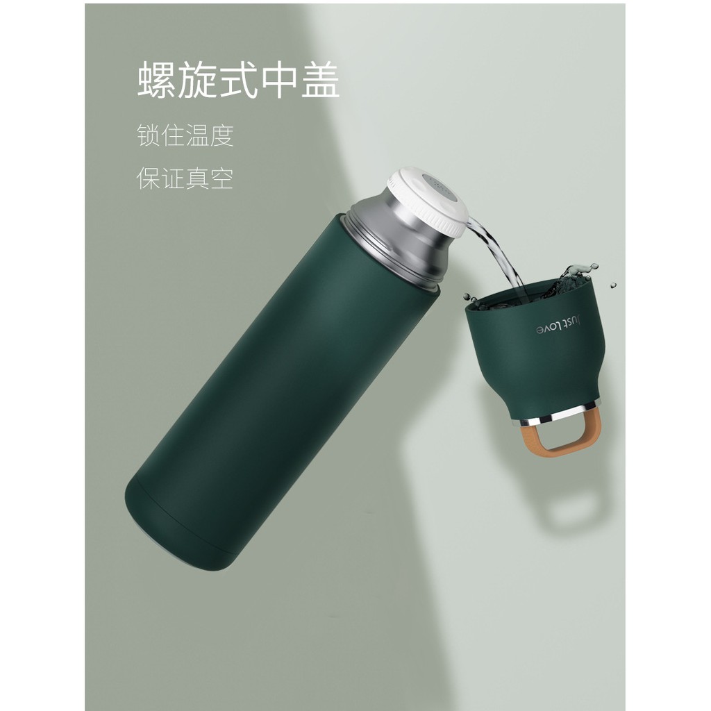 Bình giữ nhiệt 500ml dạng phích có nắp cốc thương hiệu Just love | BigBuy360 - bigbuy360.vn