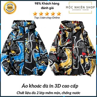 Áo khoác dù unisex cho nam và nữ KD7, hoạ tiết in 3D GENANX cực ngầu, chất liệu dù cao cấp chống thấm nước bền đẹp