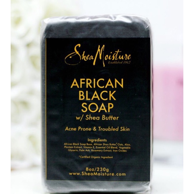 Xà Phòng Đen Shea Moisture African Black Soap Bar Soap Troubled Skin 230g