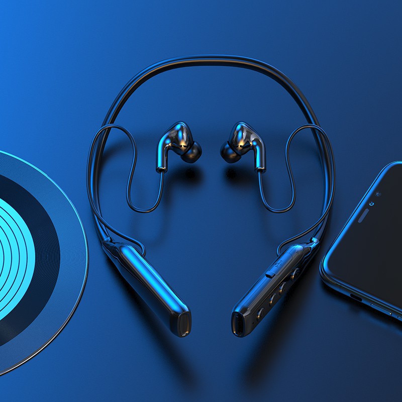 Tai nghe thể thao bluetooth In - Ear không dây đeo cổ Bass mạnh tương thích IP, Android