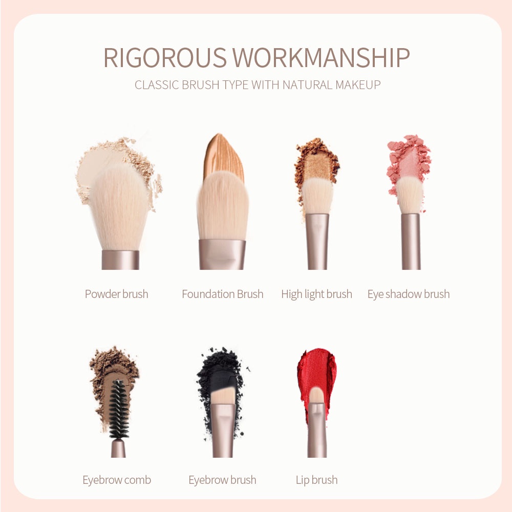 7 PCS Set Cọ trang điểm/bộ cá nhân set Cọ trang điểm đánh phấn mắt chất lượng cao MAGEFY