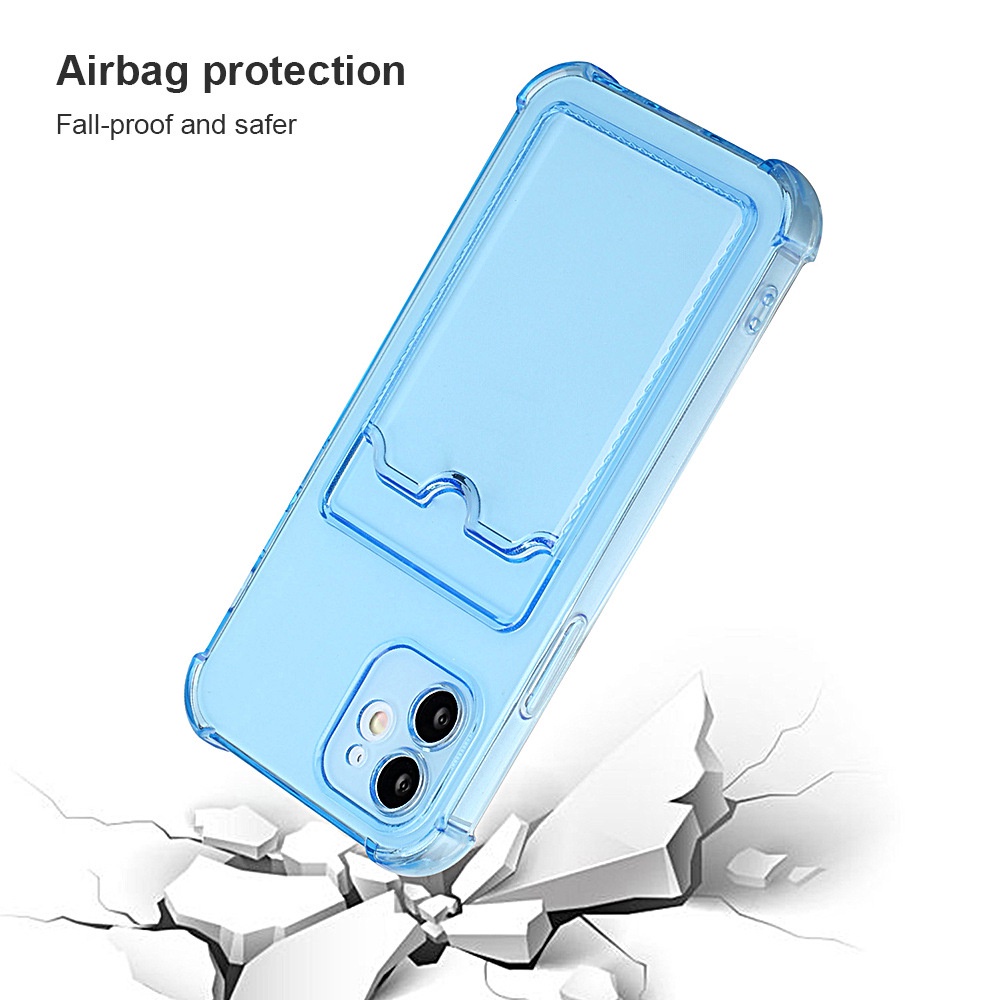 Ốp Điện Thoại Trong Suốt Có Ngăn Đựng Thẻ Thời Trang Cho Vivo Y21 Y20 Y33s Y17 2019 Y15s V23 5G