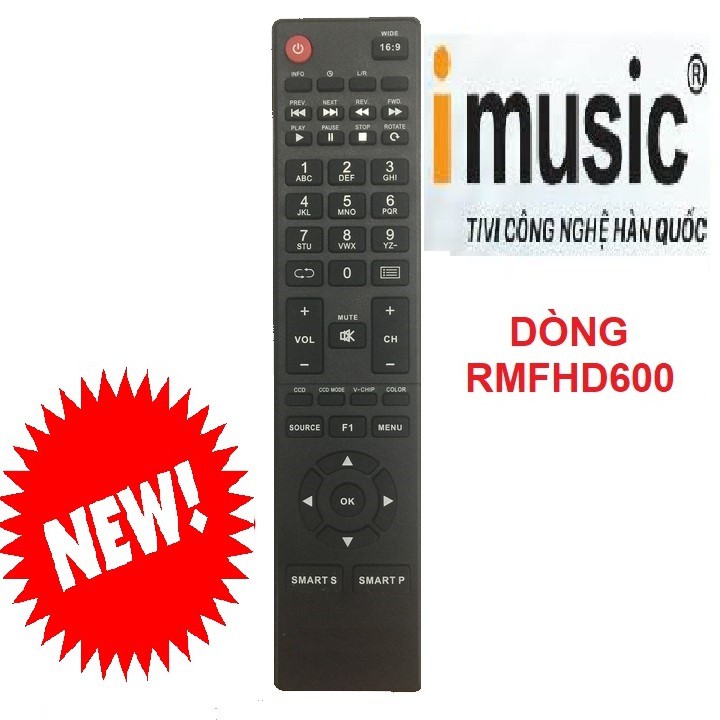 Remote điều khiển tivi IMUSIC smart mẫu 4