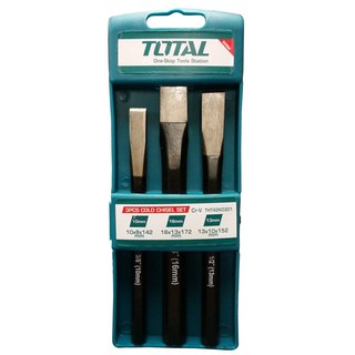 Bộ 3 đục dẹp nhọn Total THT42K0301