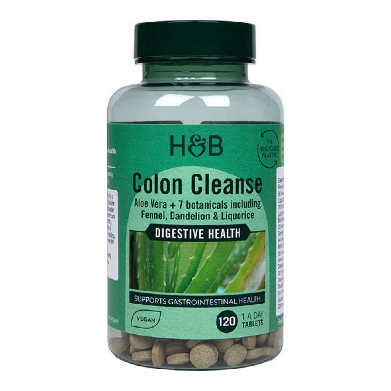Thải độc ruột Colon Cleanse Holland & Barrett lọ 120 viên đào thải độc tố nhanh và hiệu quả